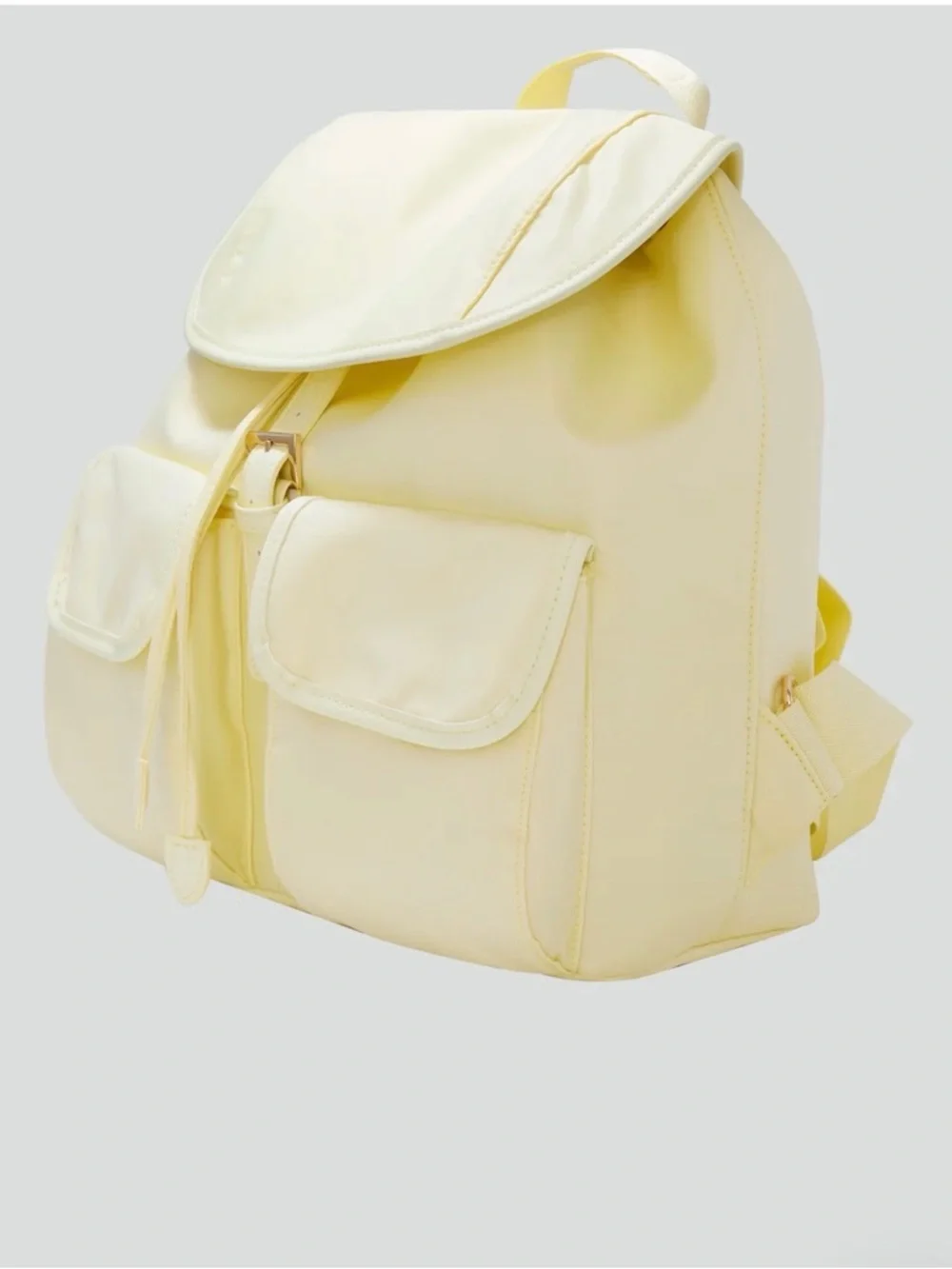 Year of Ours Backpack with Front Pockets- Baby Yellow . Rose Gold Hardware - Picture 8 of 13